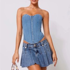 Tiger Mist Milly Top - Denim Corset
